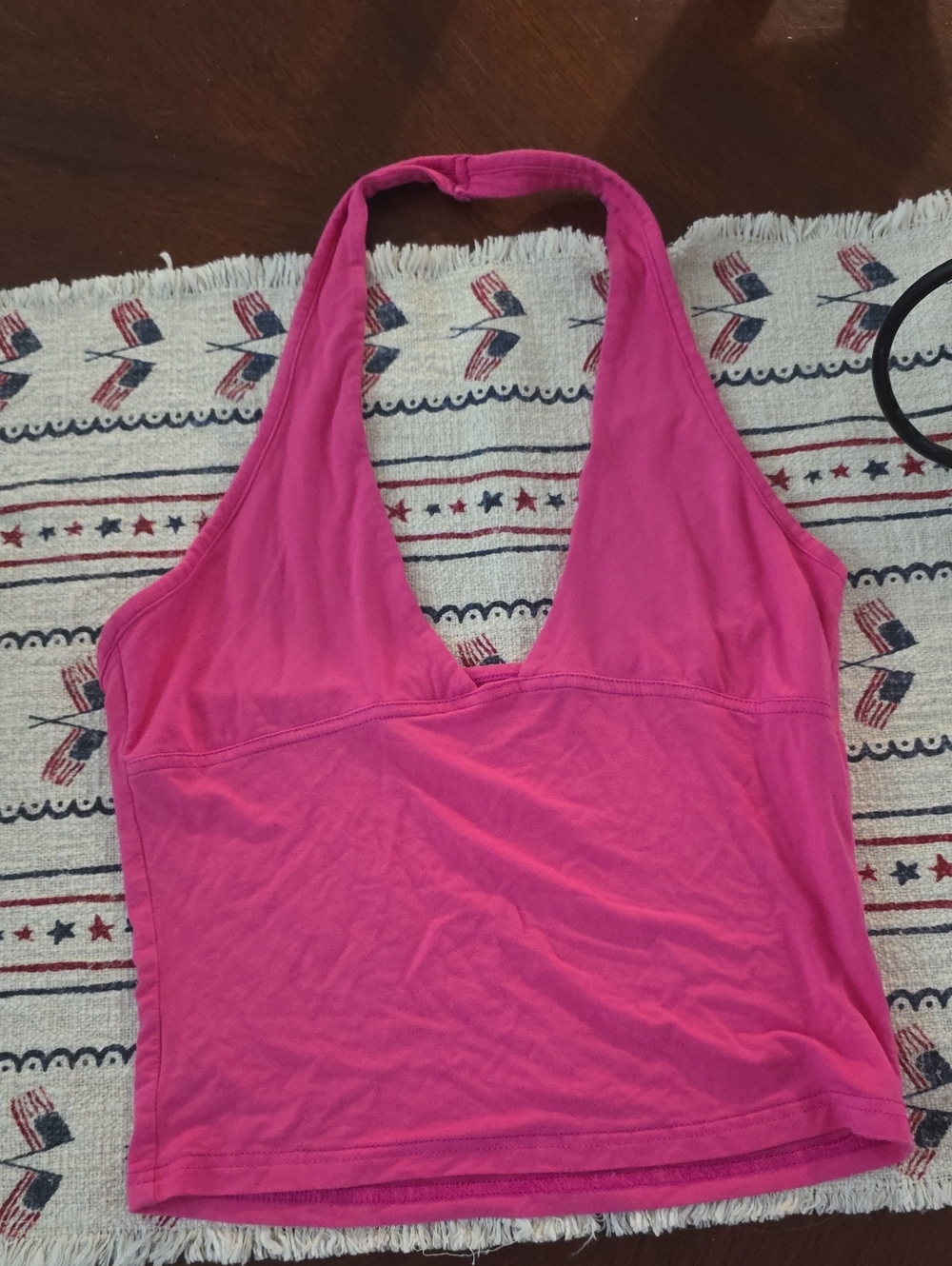 Pink Halter Neck Tank Top